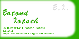 botond kotsch business card